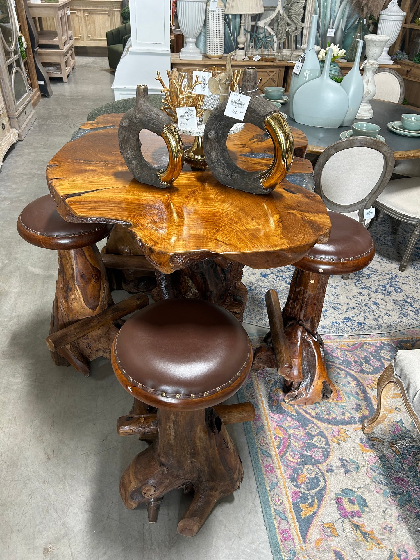 teak bar set (one of a kind)