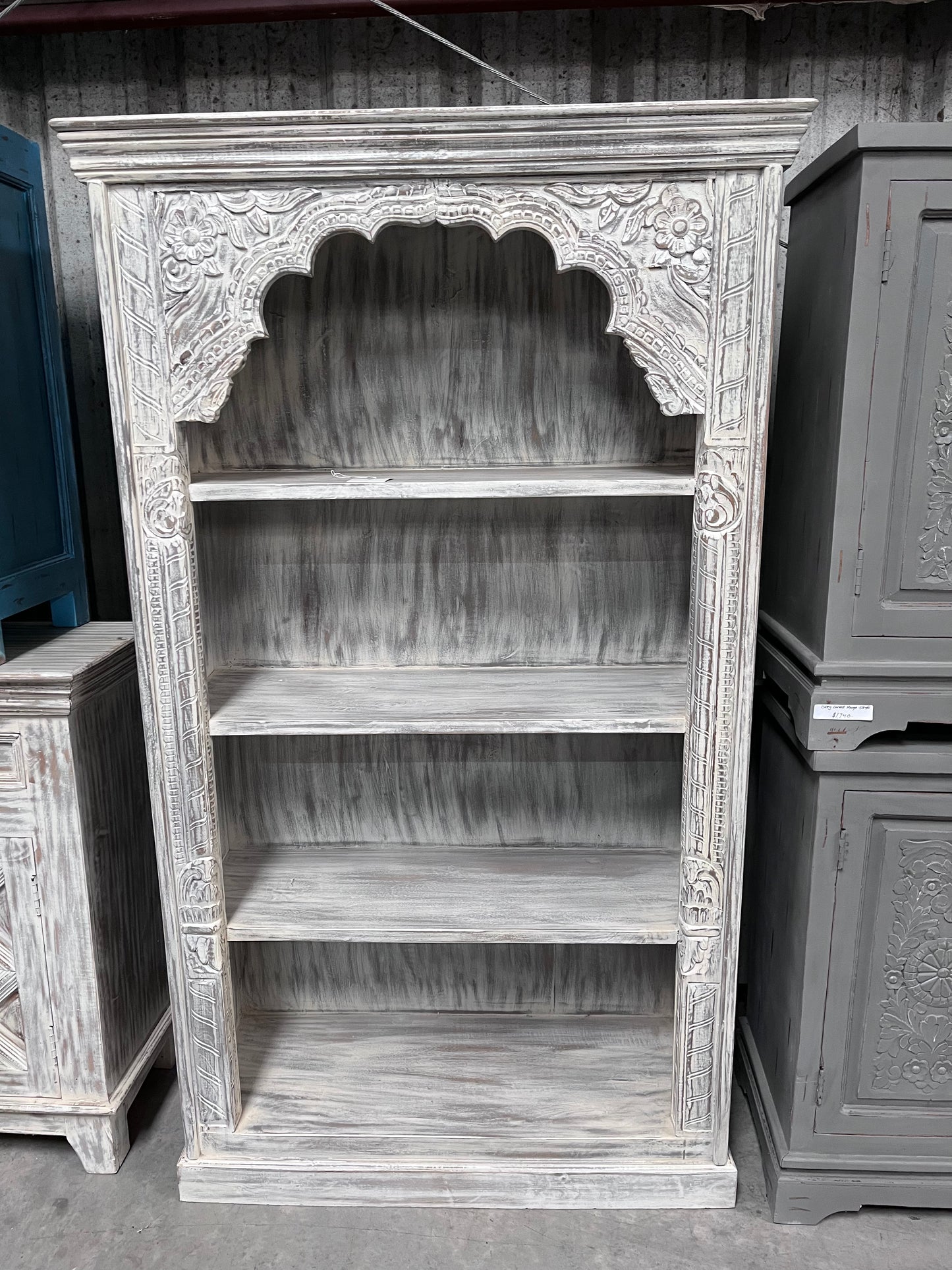 Carved Mango Bookcase