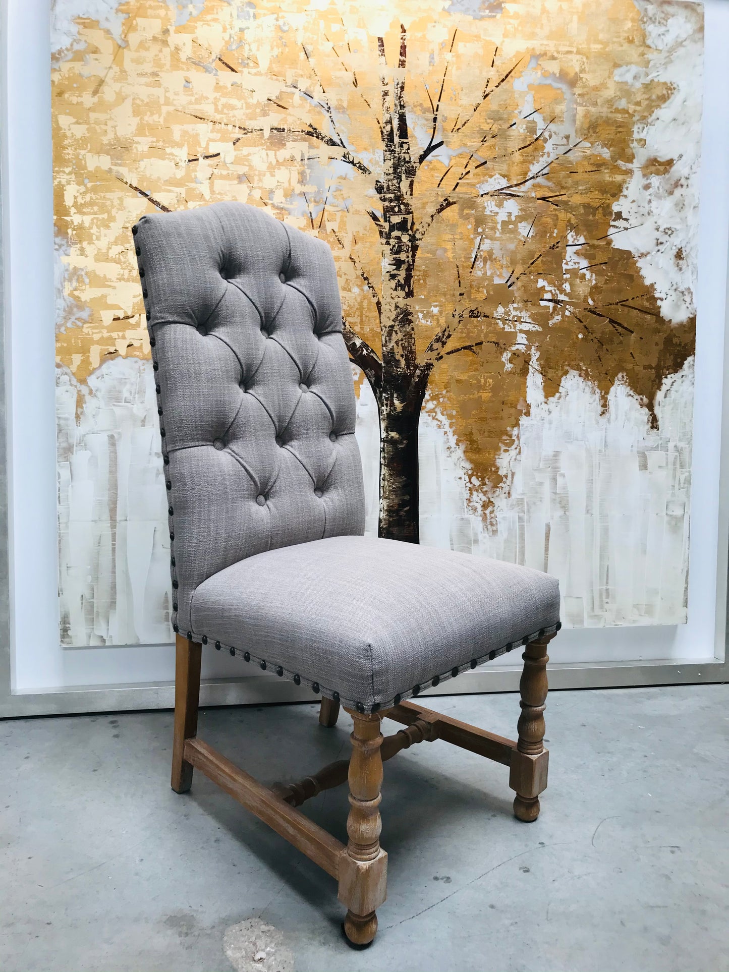 G91 Linen Side Chair