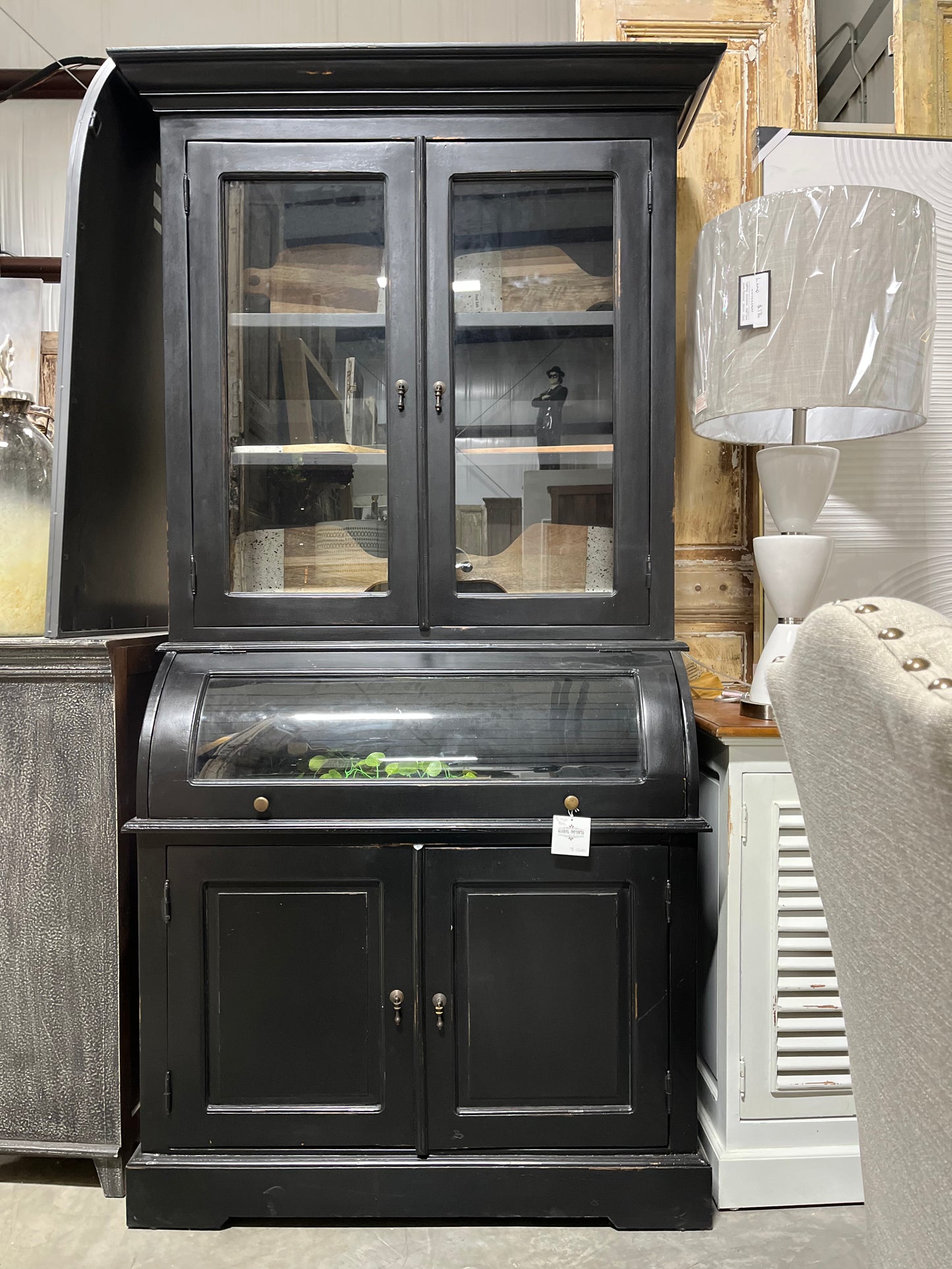 Single Roll Bread Hutch Black
