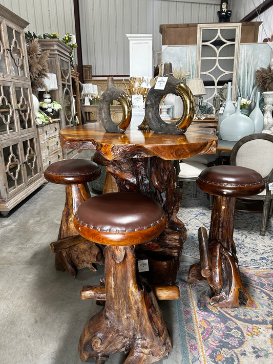 teak bar set (one of a kind)