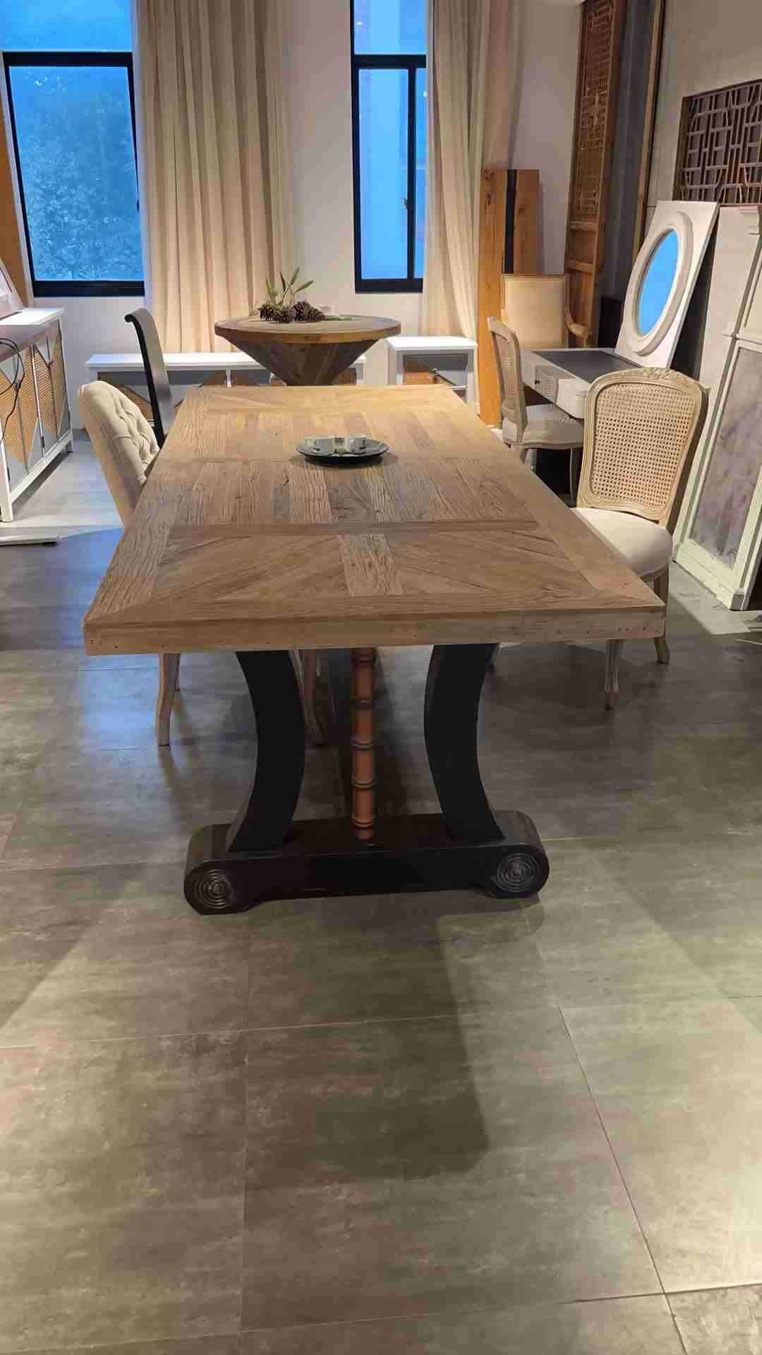LY-1932 oak dining table