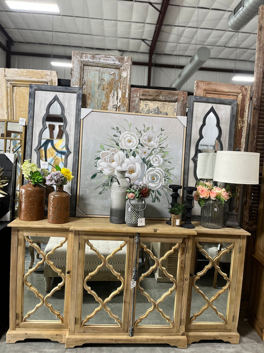 A-0273 Natural Elm Buffet W/ Mirror