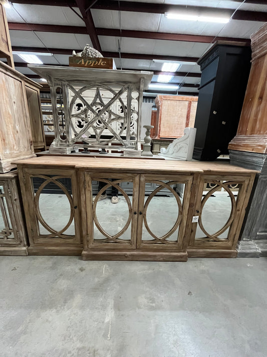 #566 pine buffet white wash