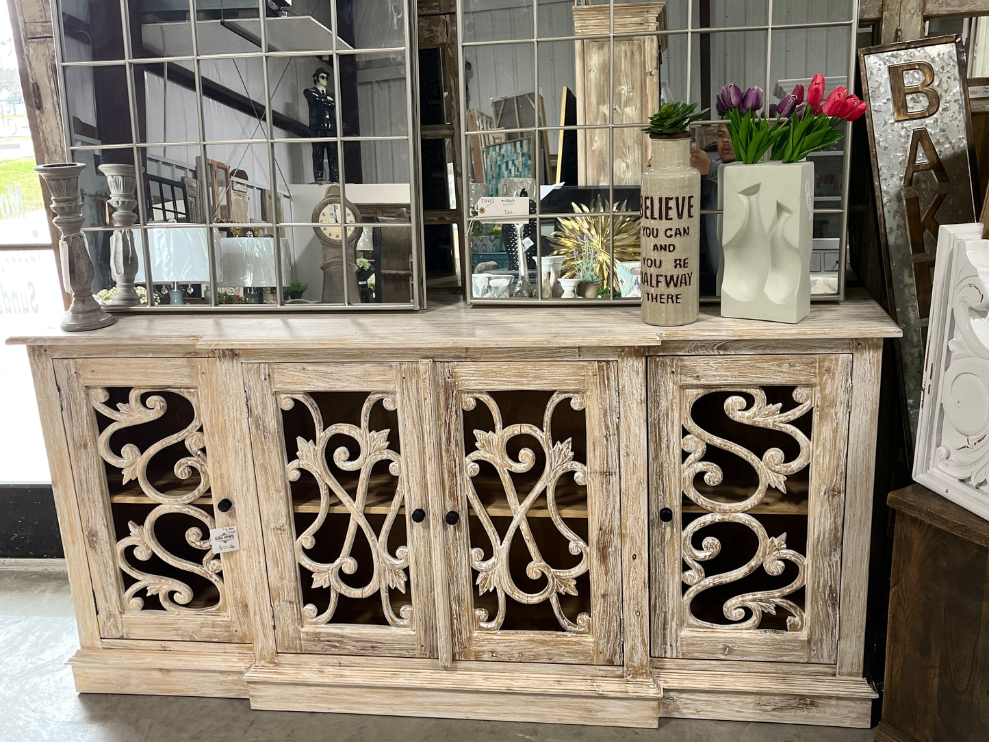 Mahogany Carved Buffet