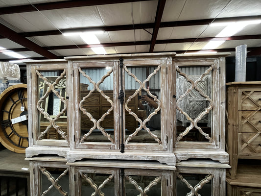 A-0273 White Wash Mirror Buffet